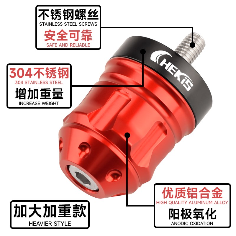 适用川崎ZX4R/6R改装手把堵头 ZX-4RR/Z1000/Z800车把平衡配重块