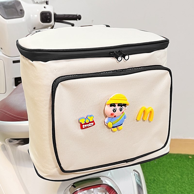 电动车后置物兜可爱卡通海绵宝宝电瓶车摩托车防水头盔储物收纳包