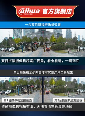 大华180度全彩监控摄像机室外广角POE远程摄像头P40A5-IDS-LED-ST