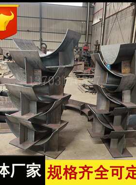 J3大管管夹式管托Q235鞍式支座焊接型滑动热媒管道DN1100大型托架