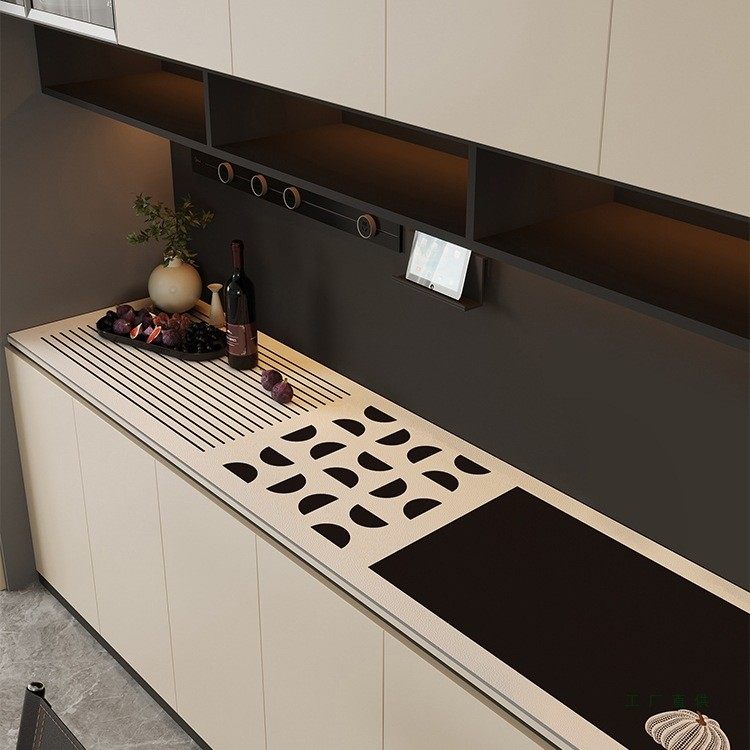 餐边柜轻奢高级感防水防油玄关桌面垫桌垫鞋柜电视柜垫台面保护垫