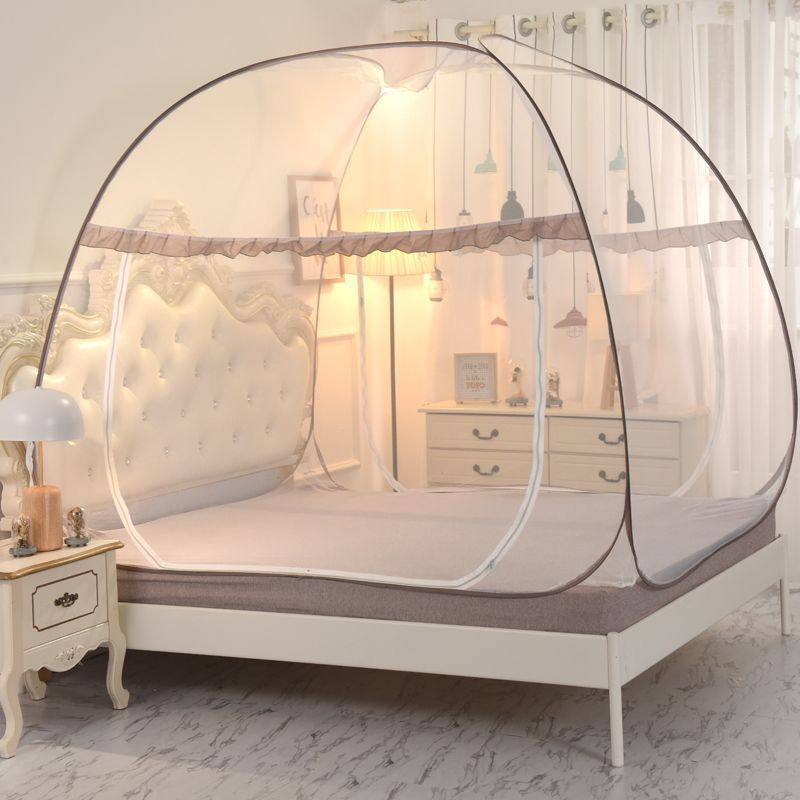 蚊帐家用免安装加密蒙古包防摔无底双人学生宿舍1米1.5m1.8床