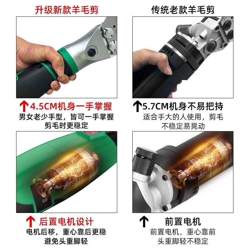 艾尔驰电动羊毛剪 羊毛电动推子电剪子手动推羊毛机可调速剪羊毛