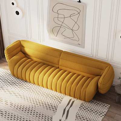 北欧轻奢布艺沙发意式客厅布艺沙发现代简约小户型设计师创意沙发