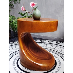 香樟木木墩实木凳子根雕花架摆件底座茶几木墩子民宿阳台换鞋薇妍