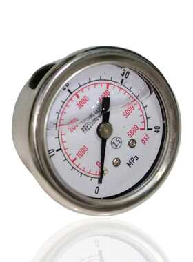 供应开舱泵设备专用压力表全钢耐震充油轴向不锈钢YNBF40Z 40MPA