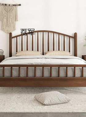 LJLJ实木床现代简约双人床1.8米1.5m日式主卧室1.2米单人主卧
