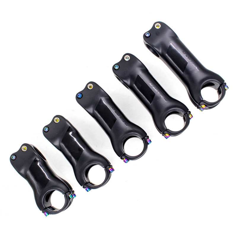 全碳纤维山地公路自行车把立 龙头车把立管31.8mm 6度炫彩螺丝