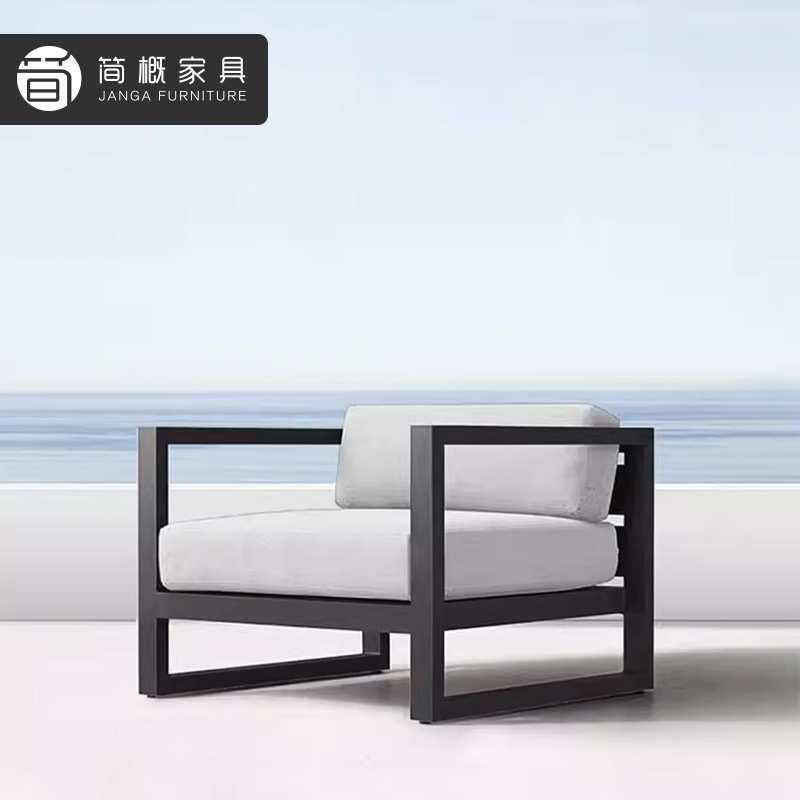户外别墅庭院沙发组合露台防水防晒金属沙发阳光房室外休闲桌椅