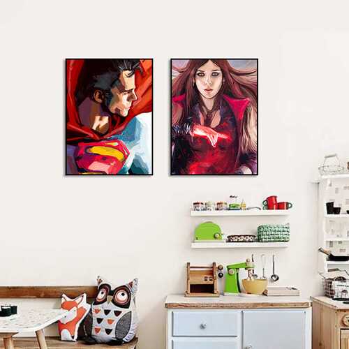 漫威英雄钢铁侠客厅装饰画玄关书房简约挂画网咖卧室儿童房墙壁