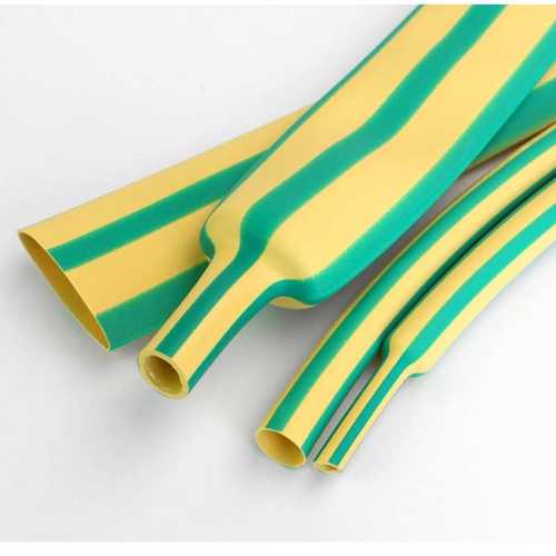 3倍整卷彩色双壁带胶黄绿双色含胶黑色热缩管绝缘加厚热收缩套管