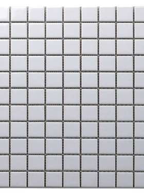 全瓷方块砖 陶瓷马赛克瓷砖卫生间阳台厨房地墙砖 黑白灰色小方砖