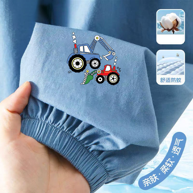 男童帅气夏季薄款冰丝牛仔百搭防蚊裤中大童男孩2026新款束脚长裤