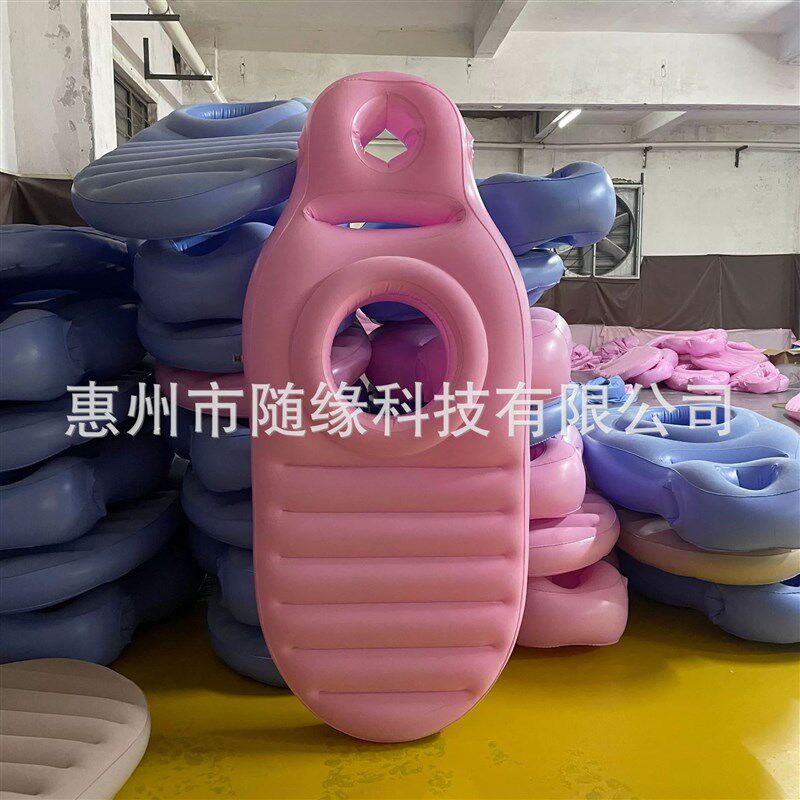 环保PVC充气孕妇床垫趴u垫凹表面植绒加厚室内户外通用收纳简单