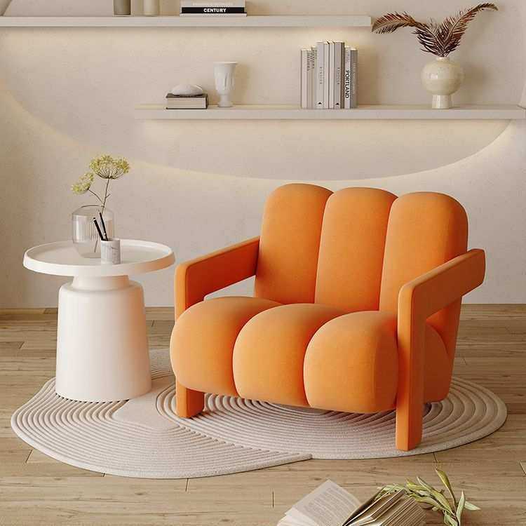 奶油风沙发单椅设计师单人网红现代简约休闲懒人异形椅子客厅,3C数码配件,USB灯,淘宝优惠券,粉丝福利购,淘宝优惠卷