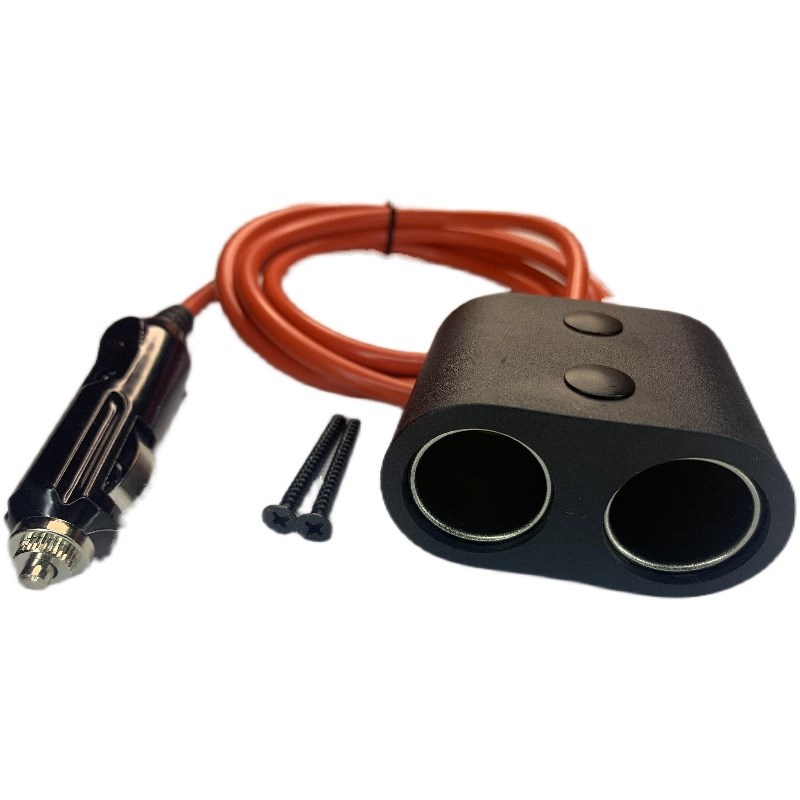 大功率汽车载点烟器插座母座一拖二一分二电源分线器热垫加粗延长