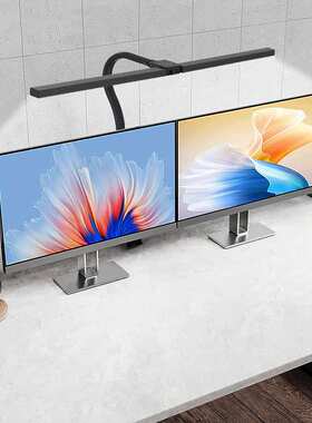 外贸金属台式夹子灯工作学习护眼灯办公设计阅读led双头台灯