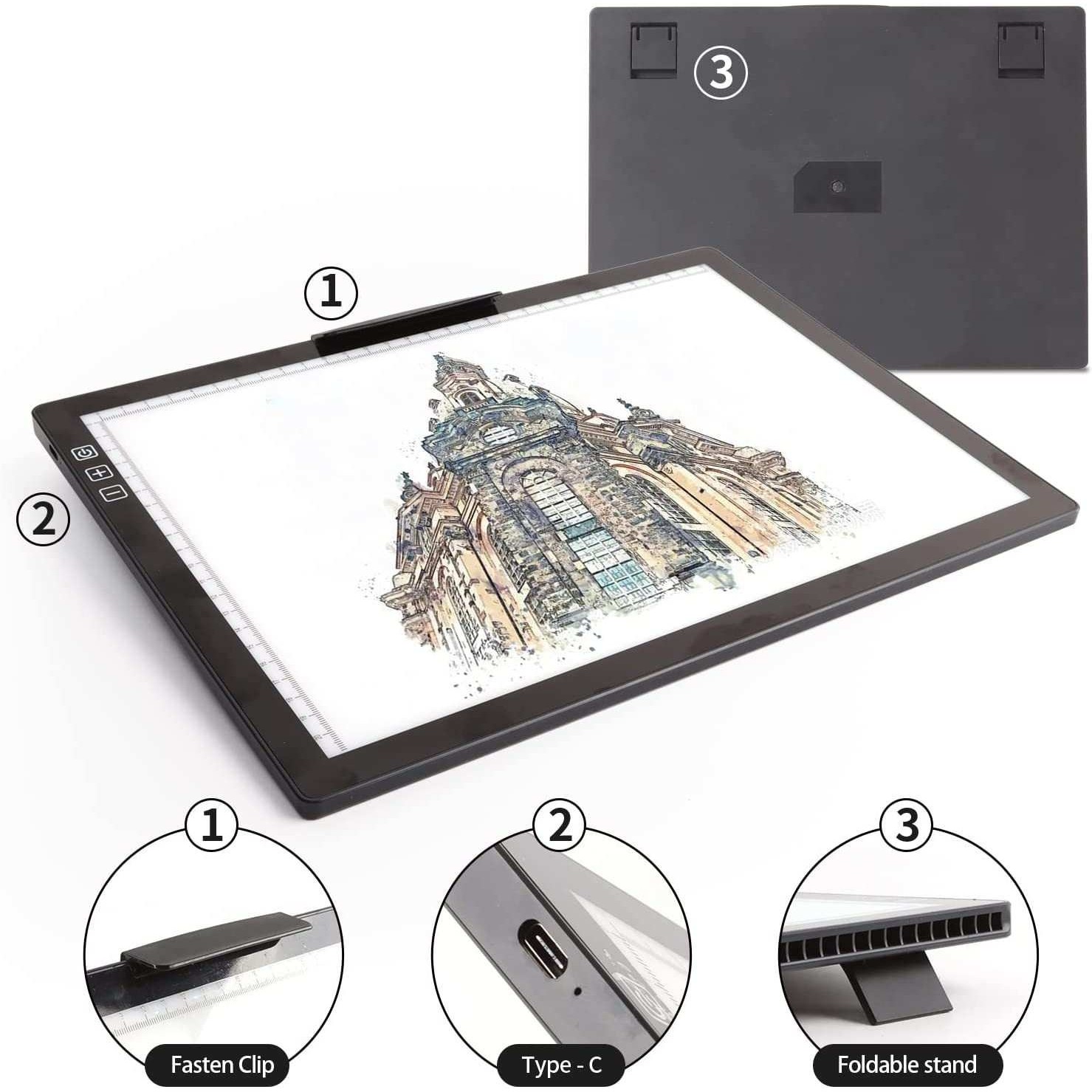 A4A3充电拷贝台儿童画板美术生专用素描画画板速写板绘图拷贝板,3C数码配件,USB灯,淘宝优惠券,粉丝福利购,淘宝优惠卷