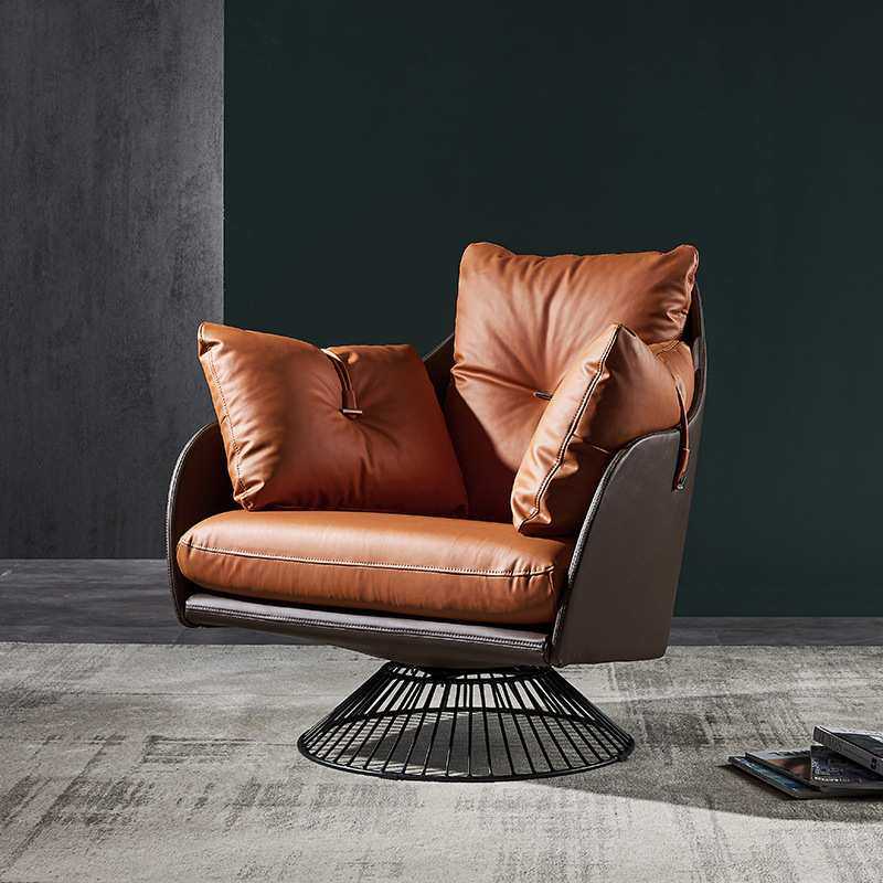 意式轻奢休闲椅北欧简约现代纳帕皮客厅旋转单人椅子沙发久坐家用,玩具/童车/益智/积木/模型,其它,淘宝优惠券,粉丝福利购,淘宝优惠卷