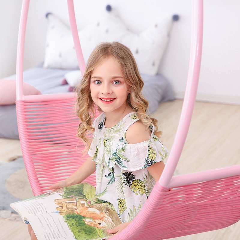 绳网部落月亮秋千 成人儿童户外家用庭院家居民宿休闲手编荡秋千