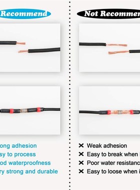 跨境220pcs盒装热缩中接端子防水焊锡环端子带黑色热缩管组合套装