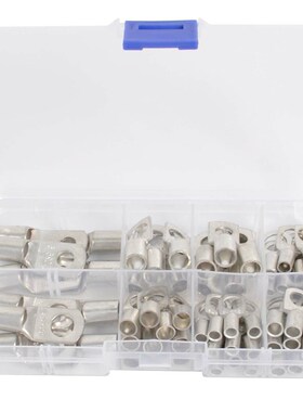 跨境120pcs盒装SC窥口裸端子铜鼻子60pcs接线鼻60pcs热缩管