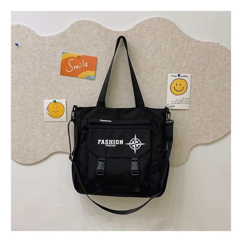 潮流休闲手提单肩包大容量尼龙学生上课斜挎包轻便简约百搭补课袋