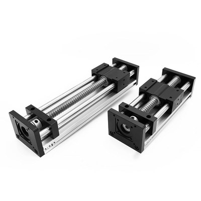 精密双光轴滚珠丝杠直线模组滑台套装小型电动升降台直线模组