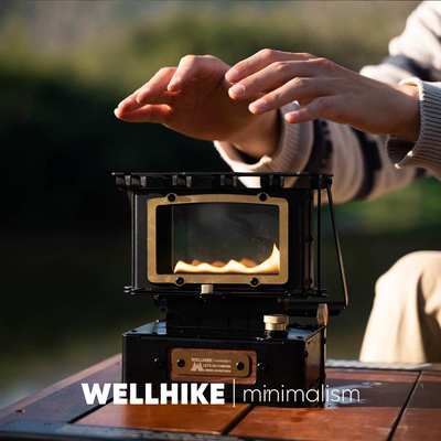 户外复古琉璃观火油灯炉户外煮茶灯炉小型双头煤油炉露营氛围灯炉