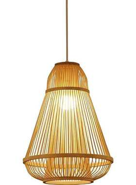 禅意茶室饭店日式民宿手工编织灯黑色竹丝灯笼餐厅吊灯铁丝吊灯