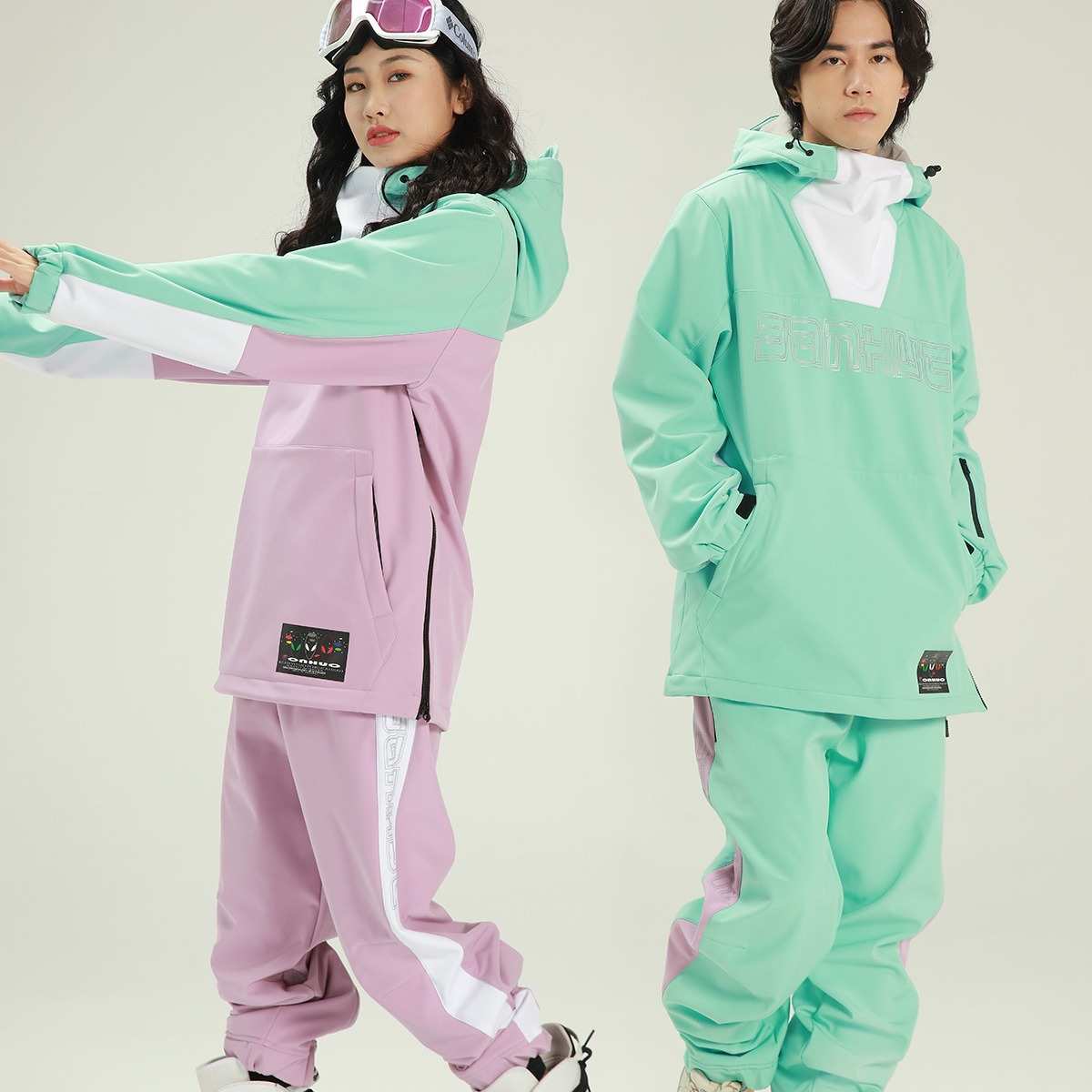 2023新款单板滑雪服男女套装情侣冬雪场户外防风防水时尚加厚保暖