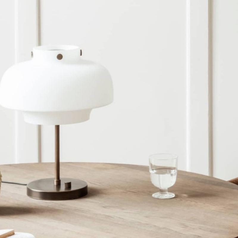 丹麦北欧玻璃台灯现代简约轻奢客厅卧室床头触摸调光护眼LED台灯
