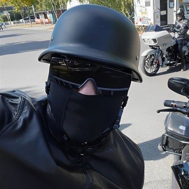 3C认证复古半盔夏季德式大兵摩托车头盔哈雷钢盔机车瓢盔电动车