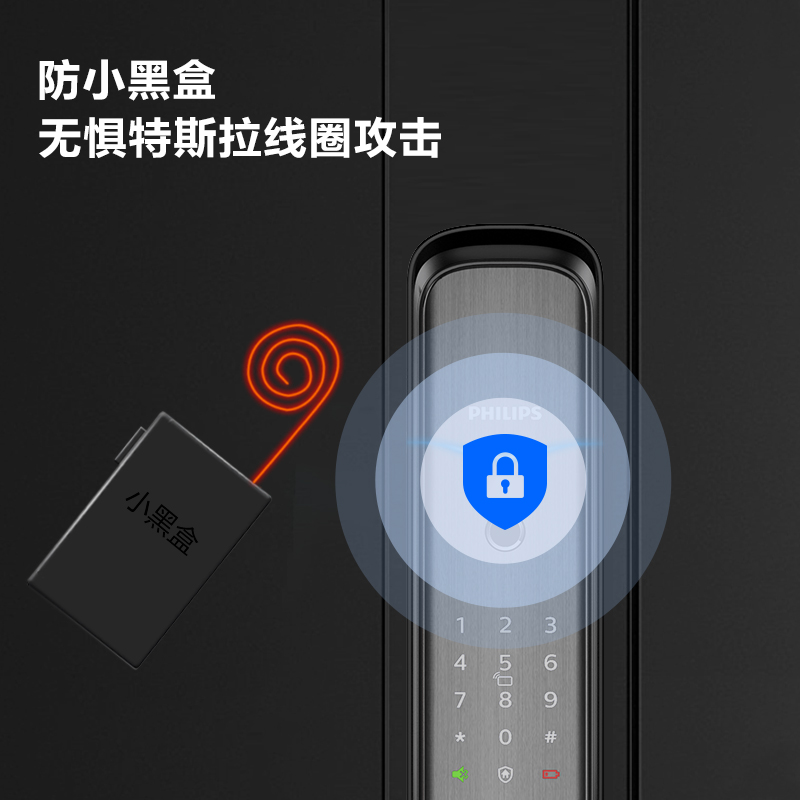 【天猫双11】飞利浦智能锁DDL702E指纹锁家用防盗门WIFI推拉锁