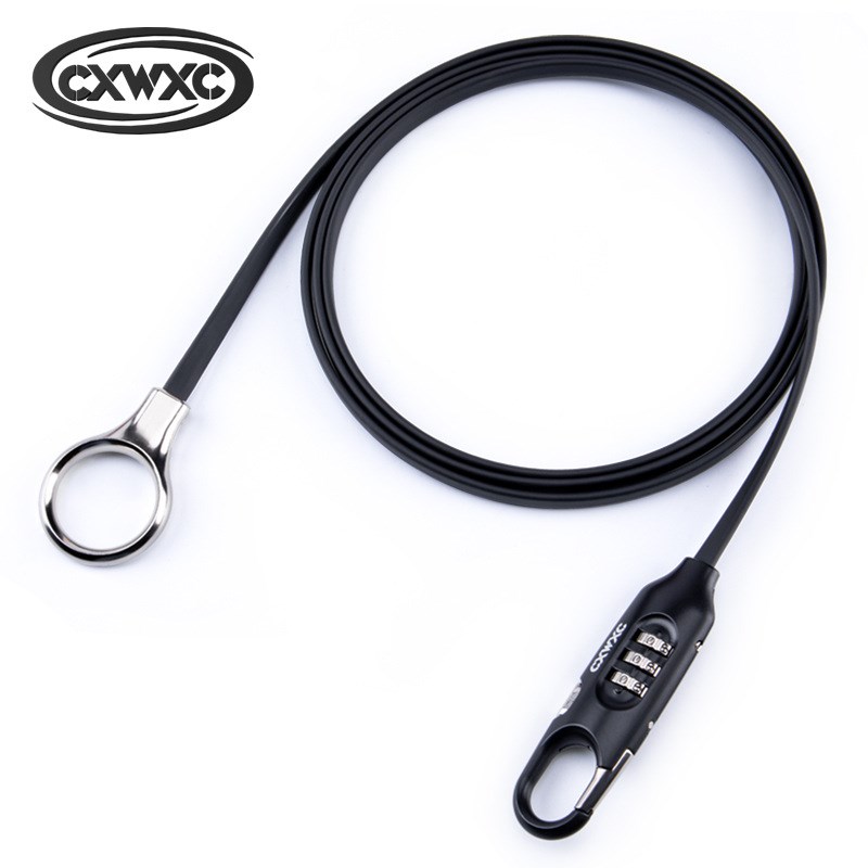 CXWXC自行车密码钢缆丝锁公路山地电动摩托车头盔防盗加长链条锁