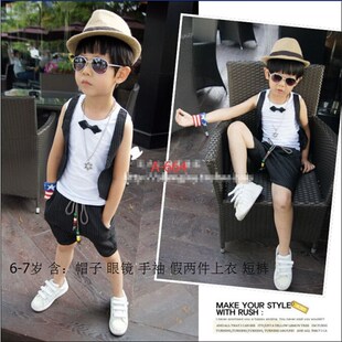 新款春季儿童摄影服装影楼主题服装韩版6--8岁男女童潮流街拍套装