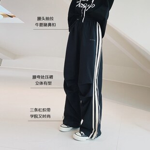 女童休闲裤2025春夏新款女大童初中生工装速干裤儿童青少年长裤子