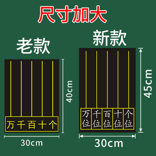 磁性教学计数表黑板贴大号三档五档九档数数计数器软磁贴小学数学