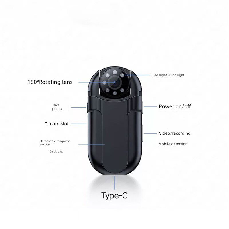 高清摄像机专业录音笔摄像头录像神器记录仪胸前佩戴口袋录像设备