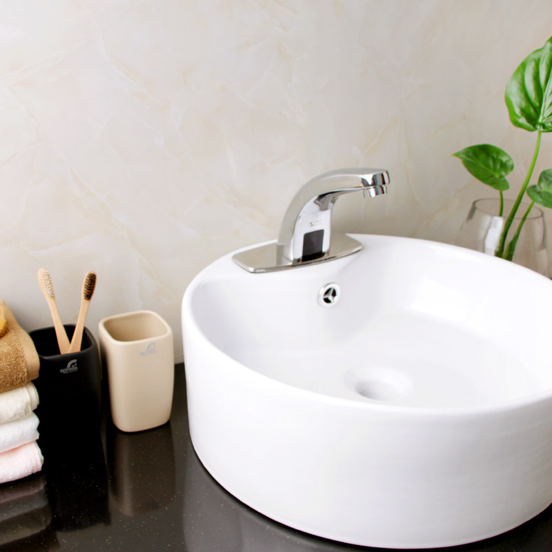 恩宝全铜感应水龙头全自动红外线单冷智能洗手器家用面盆龙头8300