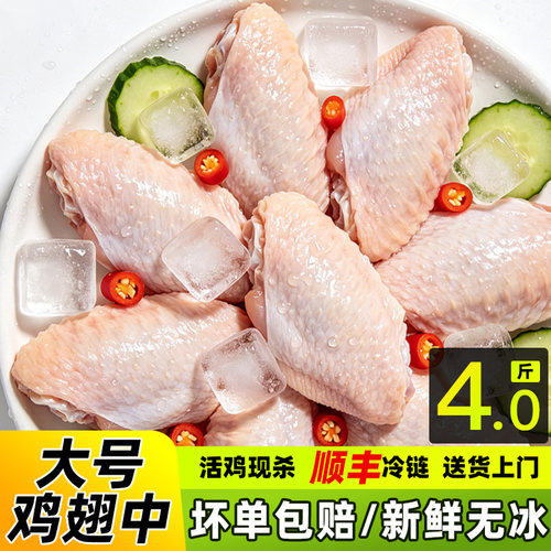 鸡翅中新鲜无冰急冻中翅大号