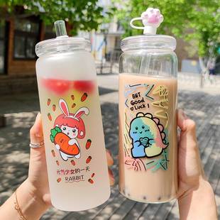 高端奶茶杯子家用可吸珍珠粗吸管大容量以的循环使用2022网红新式