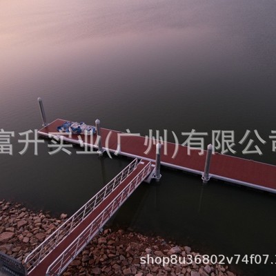 超宽跨度铝合金浮桥 水上人行通道连接引桥 浮箱组合式 抗风浪