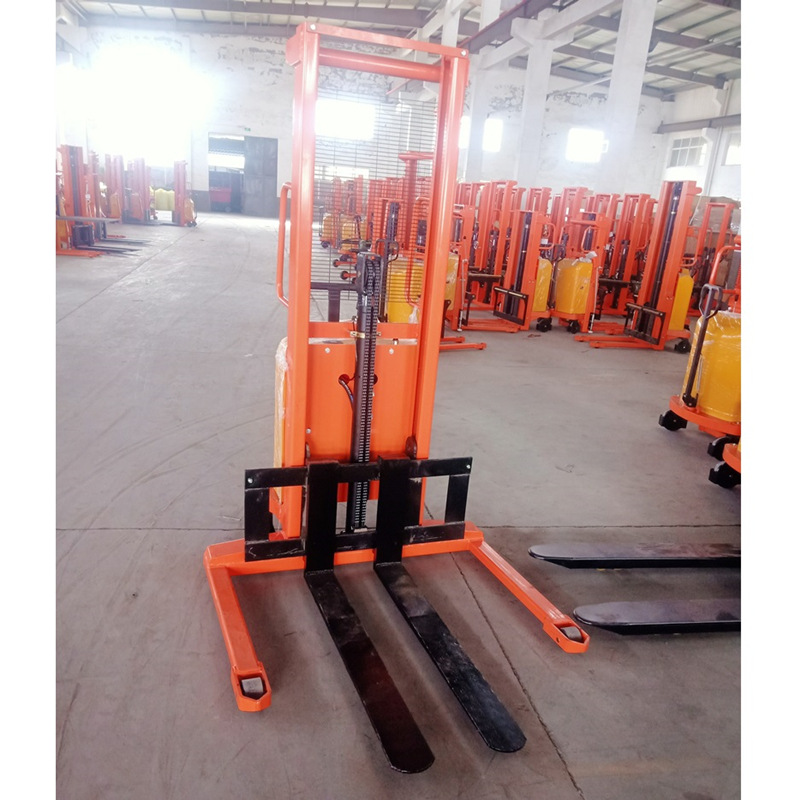 定制SEM1525宽支腿电动堆高车升降叉车半电动叉车宽脚升高车