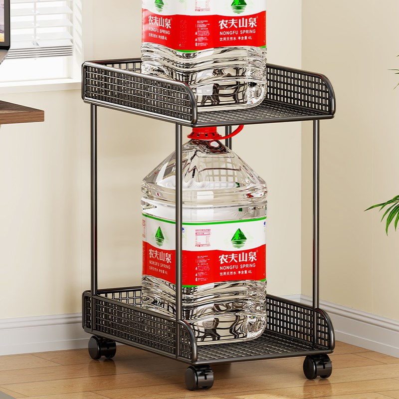 台式电脑主机支架移动机箱托架底座家用双层机架放置增高置物架子