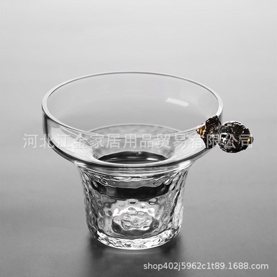创意耐热透明玻璃茶漏茶滤公道杯漏斗套装不锈钢茶叶过滤网滤茶器