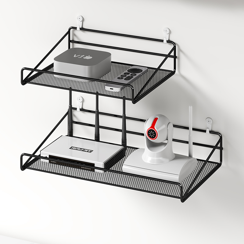 路由器置物架电视机顶盒摄像头放置架壁挂墙上免打孔墙壁收纳盒