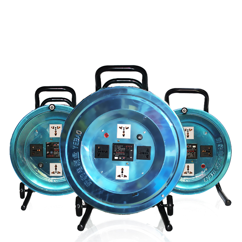 50/100米移动电缆盘拖线盘绕线盘卷线盘电线电缆接线板空盘线插座