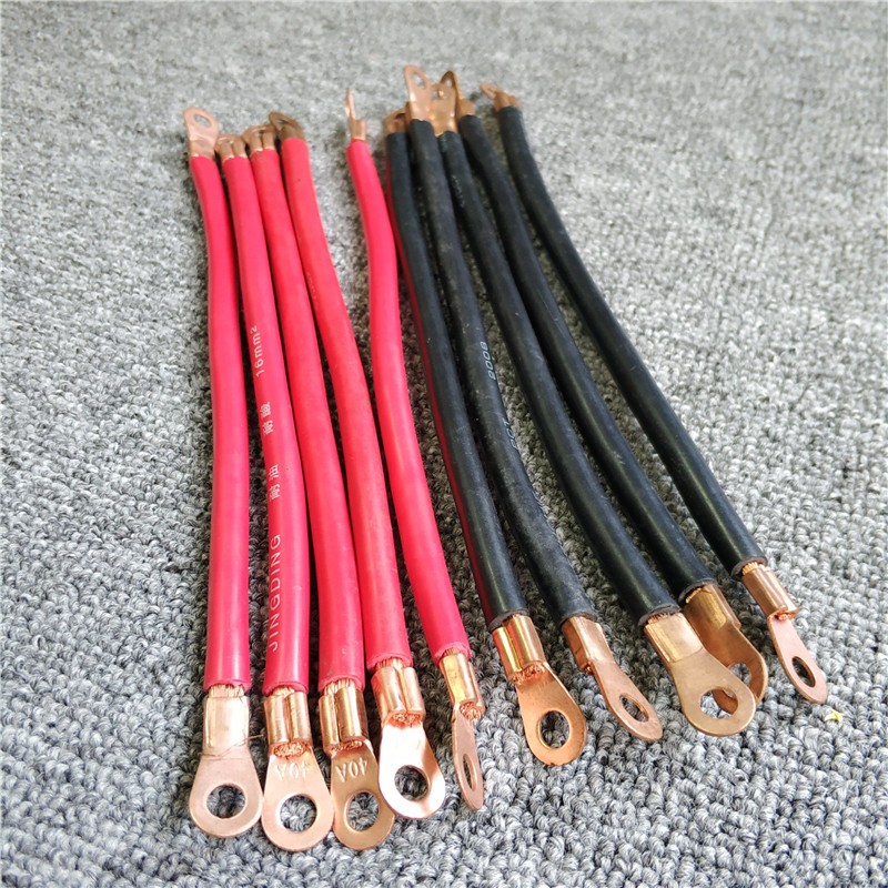 电动车电瓶线连接线10平纯铜加粗延长线72V96V串联改装电摩电池线