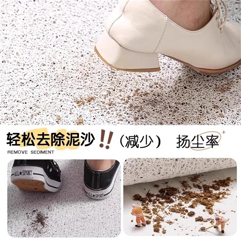 线 线条小狗入户门地垫家用可裁剪丝圈门垫玄关除尘防滑地毯2025